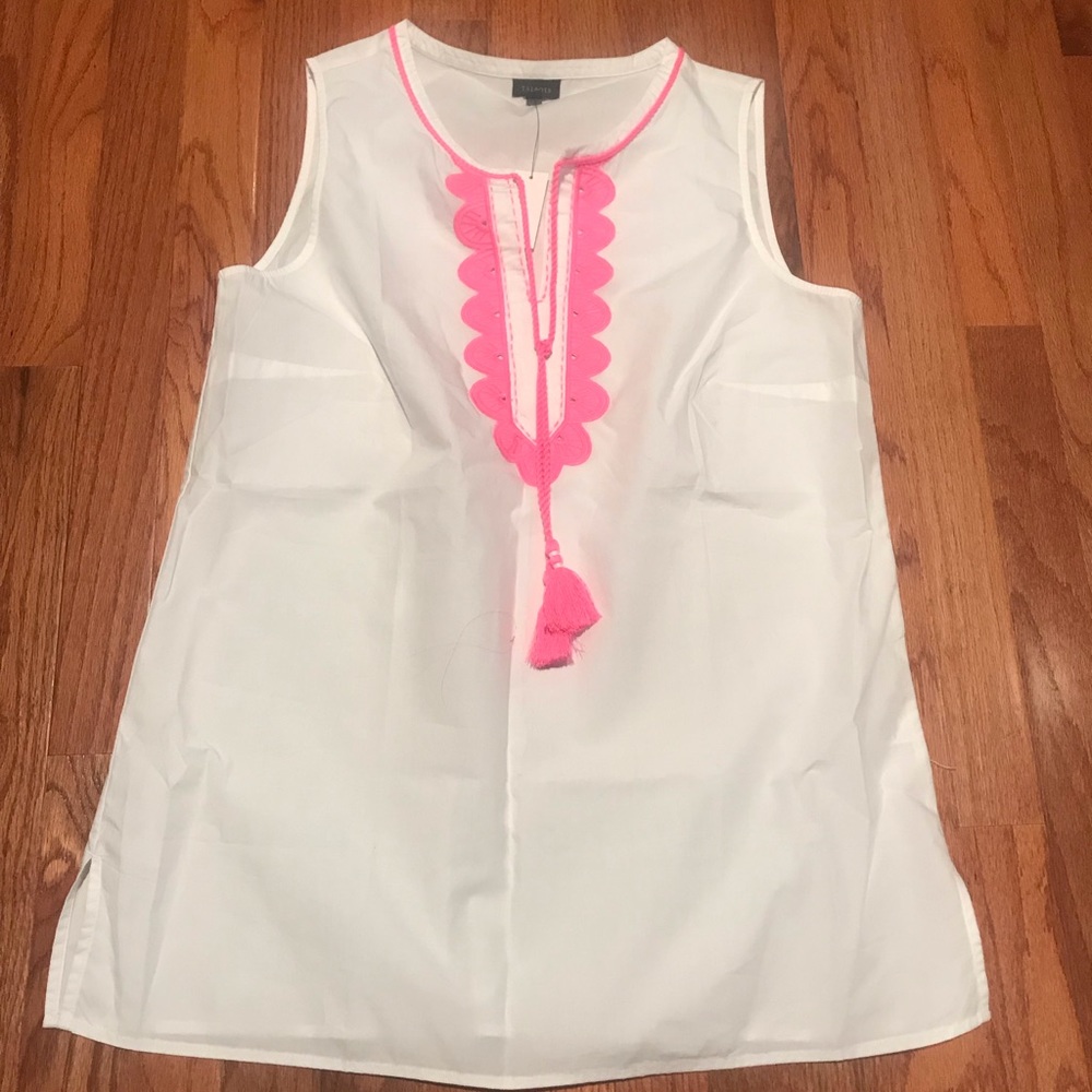 Talbots Appliquéd Tassel Poplin Tunic